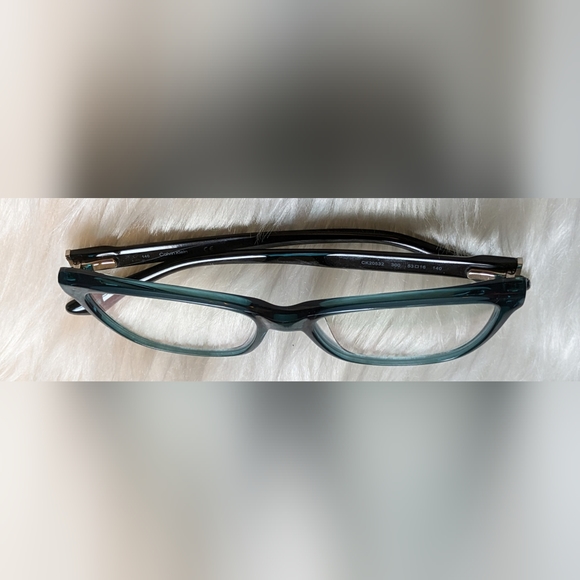 EUC Calvin Klein CK20532 glasses in Crystal Bistro Green full frame rectangular - Picture 3 of 14